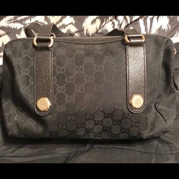 Authentic black Gucci boston hobo shoulder bag - Picture 1 of 4